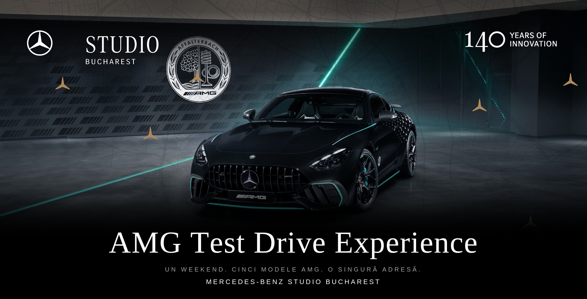AMG Test Drive Experience &mdash; Mercedes-Benz x Țiriac Auto, 10&ndash;11 iulie 2026, Mercedes-Benz Studio Bucharest
