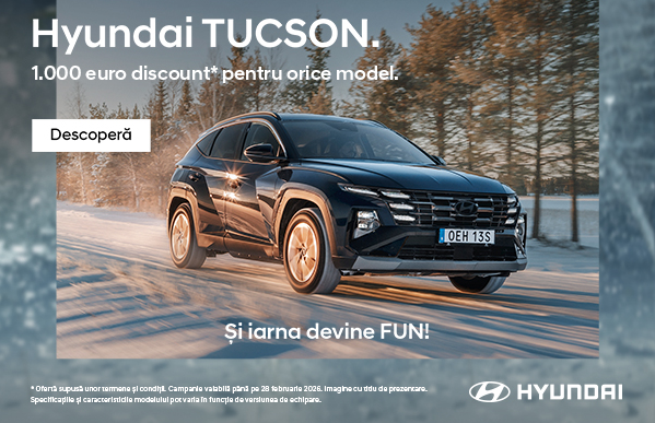 🎉 Ofertă specială pentru Hyundai Tucson! Discount 1.000 euro pentru orice model!