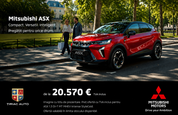 🚘 Descoperă noul Mitsubishi ASX de la 20.570 €, TVA inclus