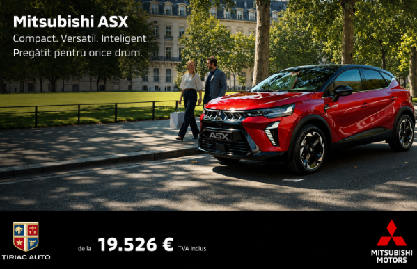 🚘 Descoperă noul Mitsubishi ASX de la 19.526 €, TVA și Remat incluse