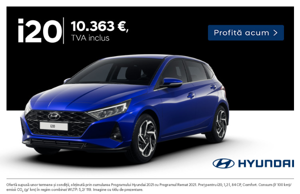 Descopera ofertele Hyundai i20 si i30 prin Programul Rabla 2021