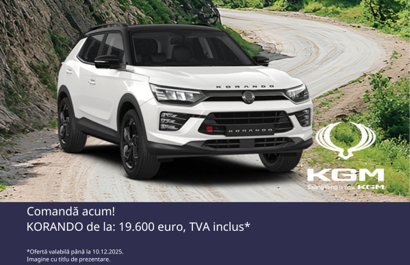 Korando, de la 19.600 euro, TVA inclus
