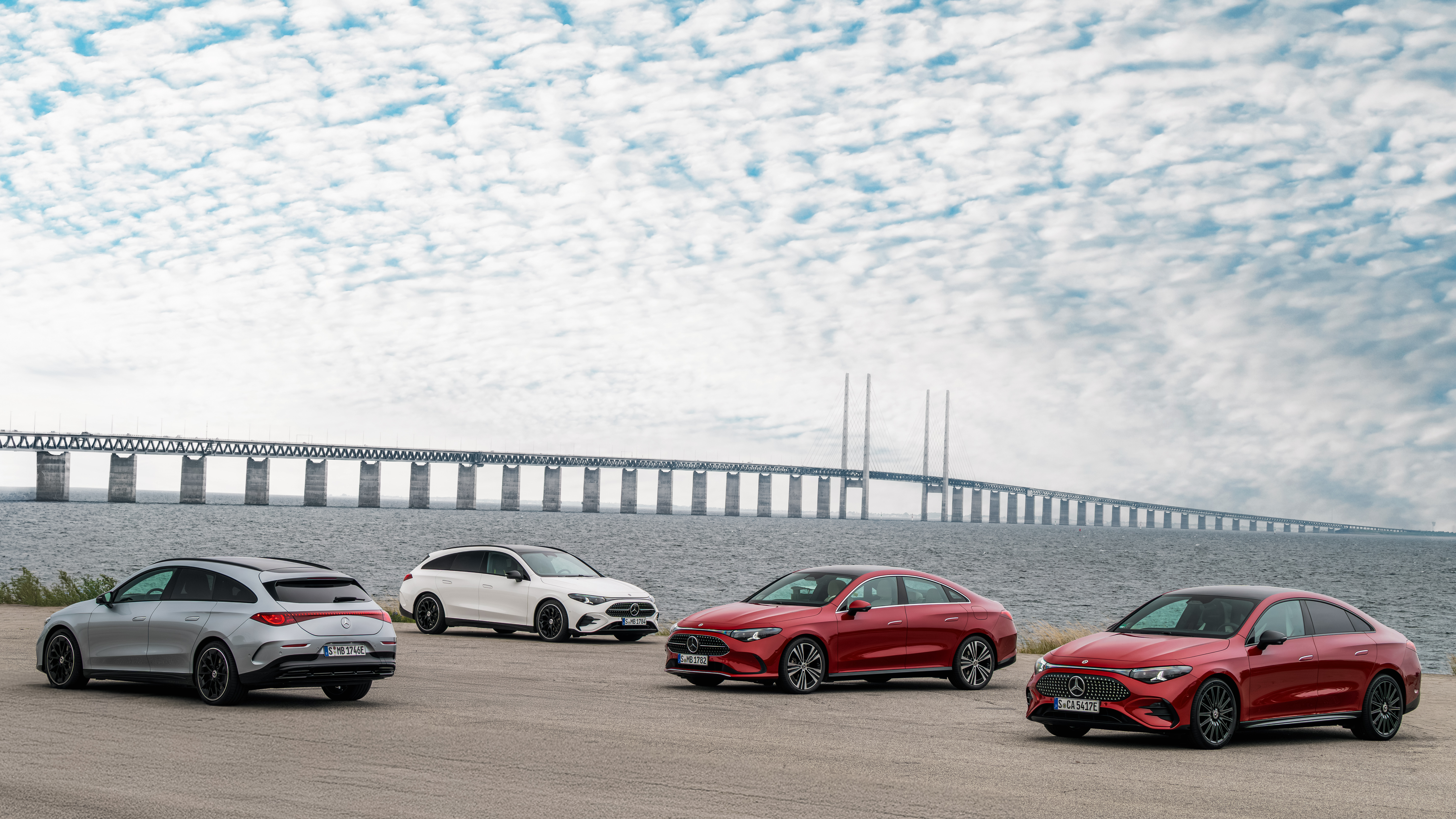 Familia noului Mercedes-Benz CLA &mdash; patru variante de caroserie la Podul &Oslash;resund